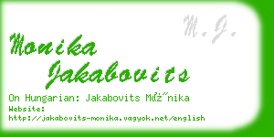 monika jakabovits business card